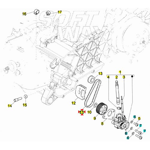 Cinghia miscelatore scooter Piaggio...