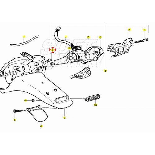 Vetro freccia posteriore Gilera...