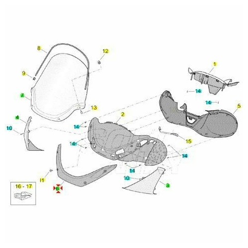 Coprimanubrio superiore Aprilia...