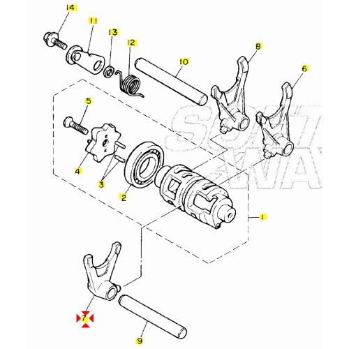 Forchette selettore cambio Yamaha XT...