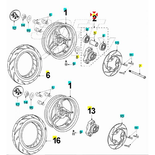 Mozzo ruota anteriore Peugeot...