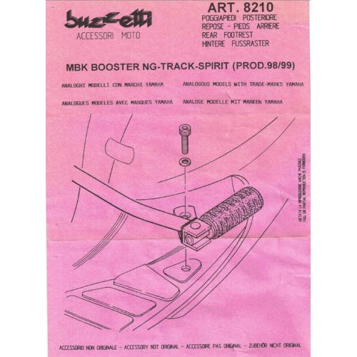 Poggiapiedi posteriore MBK Booster NG...