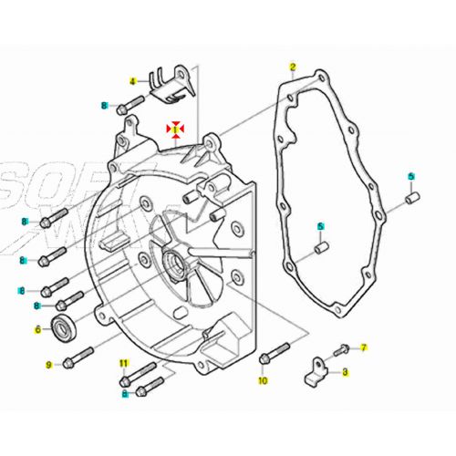 Carter motore destro Daelim SN B-Bone...