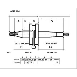 Albero motore Minarelli RV4... 2