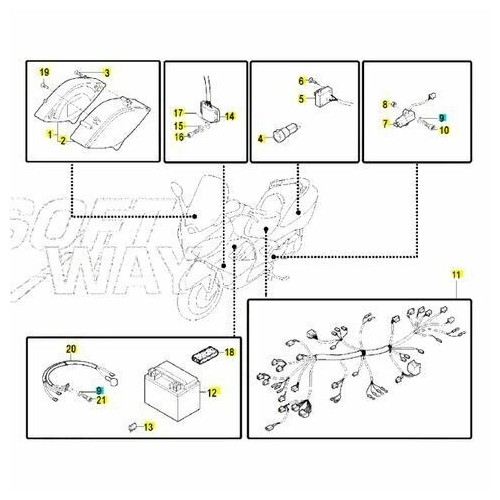 Interruttore cavalletto Malaguti...