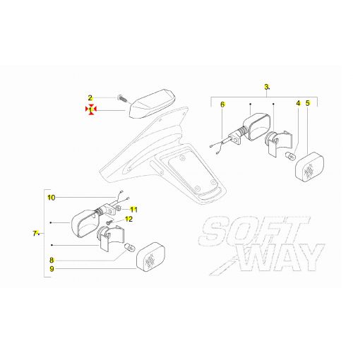 Faro posteriore Piaggio NRG Power