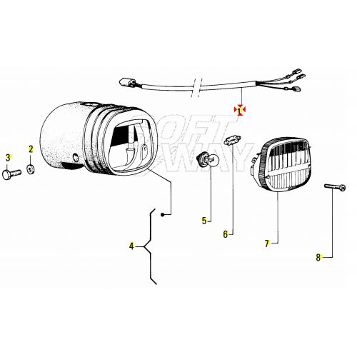 Gruppo cavi fanale anteriore Piaggio...