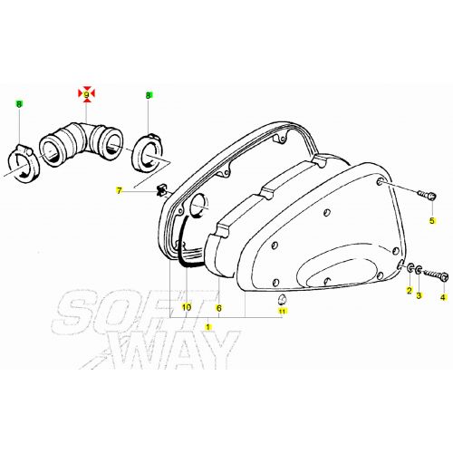 Manicotto carburatore Piaggio Liberty...