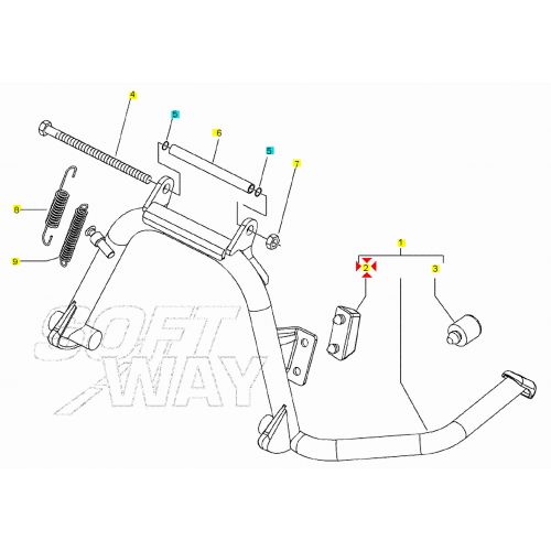 Tampone cavalletto centrale Piaggio -...