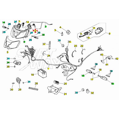 Cuffia fanale anteriore Aprilia SR RS...