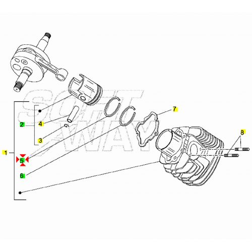Anello tenuta 3 maggiorazione Piaggio...