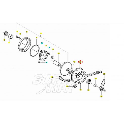 Semipuleggia fissa anteriore Piaggio...