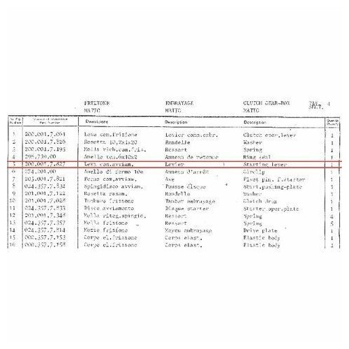 Leva comando avviamento Garelli Gulp...