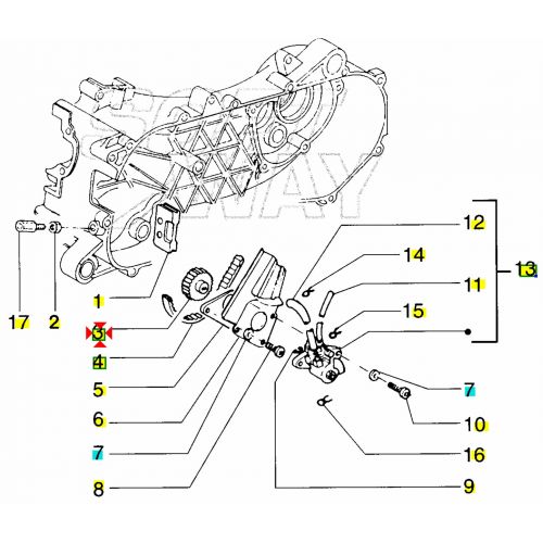 Pignone pompa olio scooter Piaggio -...