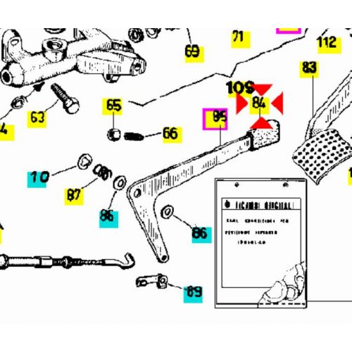 Gomma leva retromarcia Piaggio Ape -...