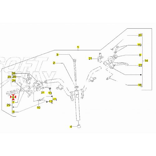 Manopola destra Gilera Stalker - 561529