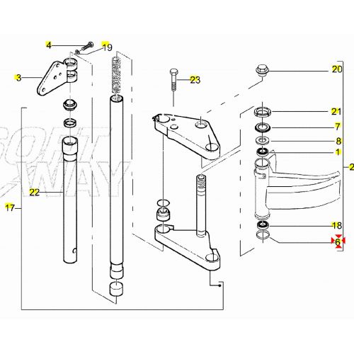 Scodellino inferiore serie sterzo...