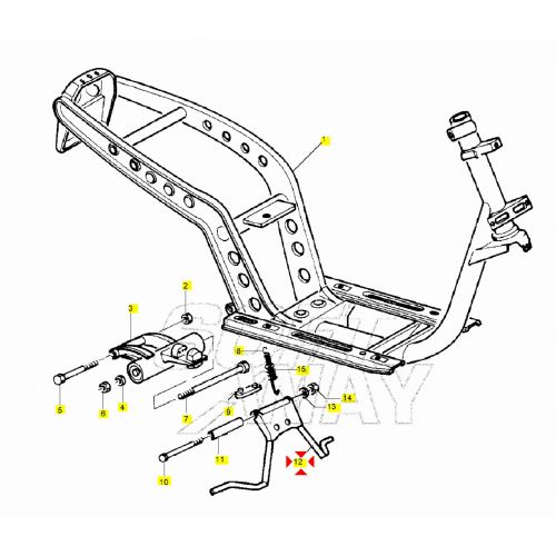Cavalletto centrale Piaggio Sfera...