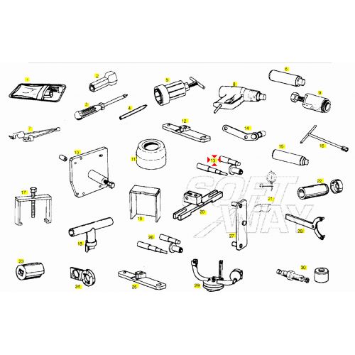 Kit montaggio segmenti pistone Derbi...