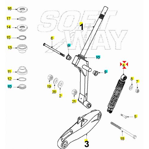 Ammortizzatore anteriore Peugeot...
