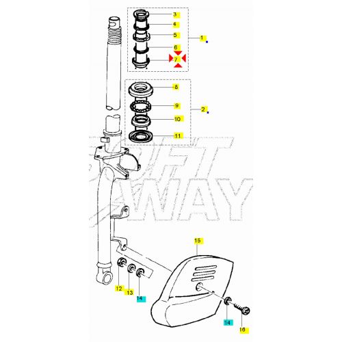 Bronzina cuscinetto Vespa PK LX PX -...