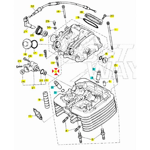 Testa cilindro Yamaha XT 550 -...