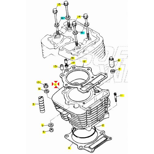 Cilindro Yamaha XT 600 - 34L113100200