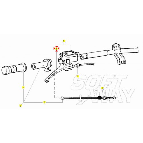 Leva destra freno per scooter Piaggio...