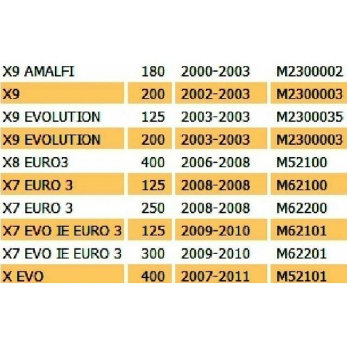 Coppia steli forcella Piaggio X7 - X8...