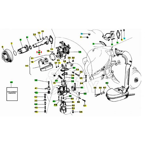 Collettore aspirazione da 19 Vespa PK 50