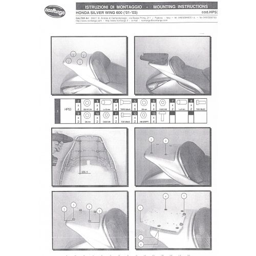 Supporto portapacchi Honda Silver Wing