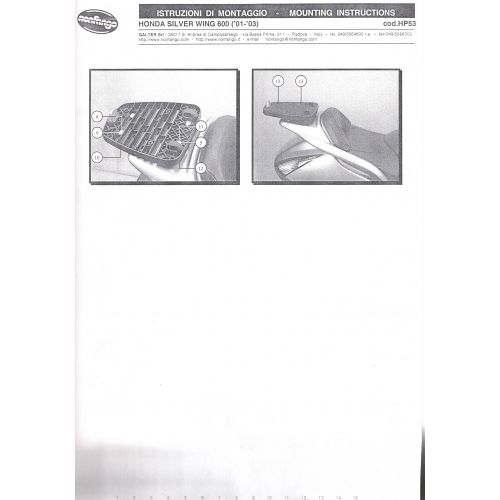 Supporto portapacchi Honda Silver Wing