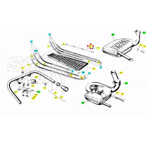 Listelli tappeto centrale Vespa PX
