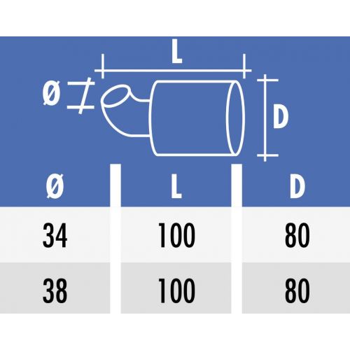 Filtro aria 90 gradi da 38 - Polini...