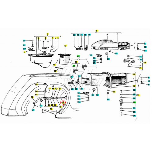 Asta rubinetto Vespa PK - 214270