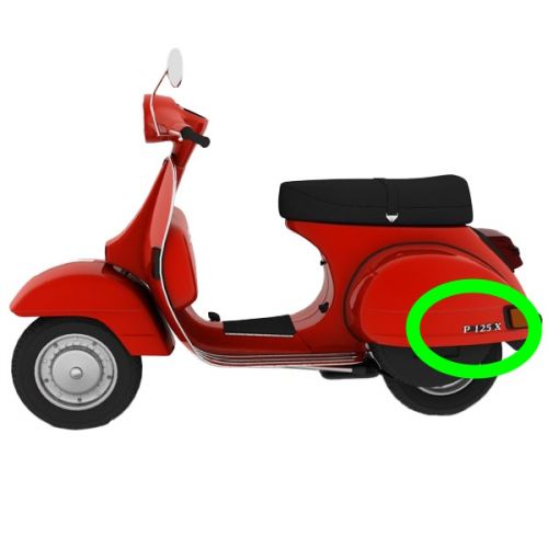 Targhetta cofano laterale Vepsa PX 125