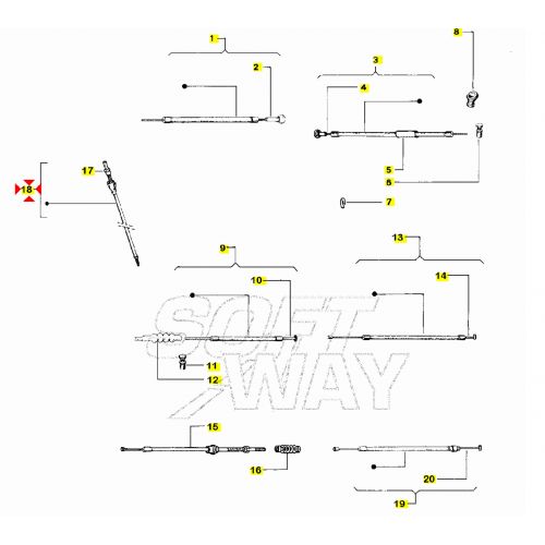 Trasmissione contachilometri Vespa FL