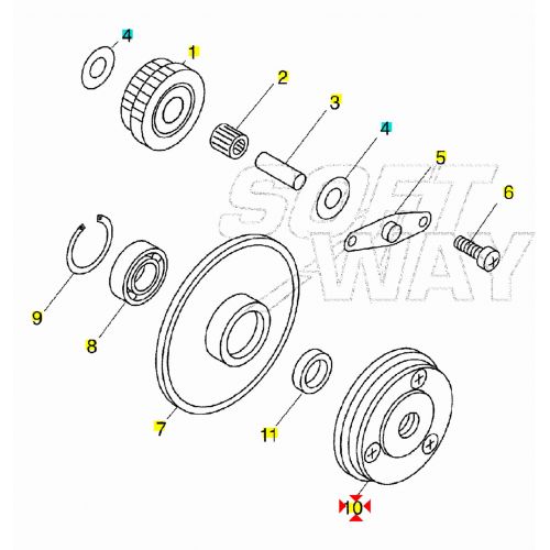 Ruota libera scooter FBM 125 150