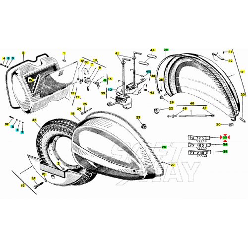 Targhetta bandina Vespa PX125E...