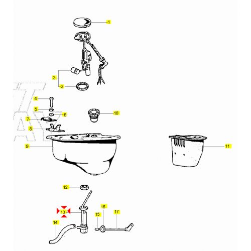 Rubinetto benzina Vespa FL PK XL 231005
