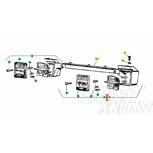 Faro posteriore grigio Ape 50 FL FL2 FL3