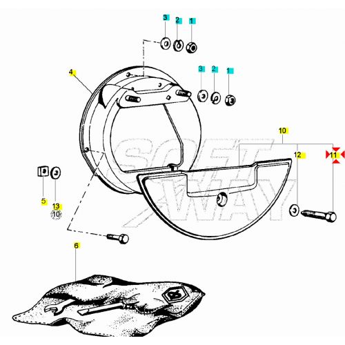 Bullone fissaggio copri ruota di...