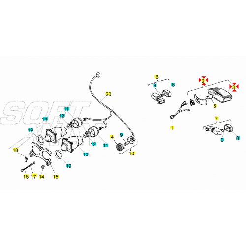 Faro posteriore Malaguti F12 - 01606600