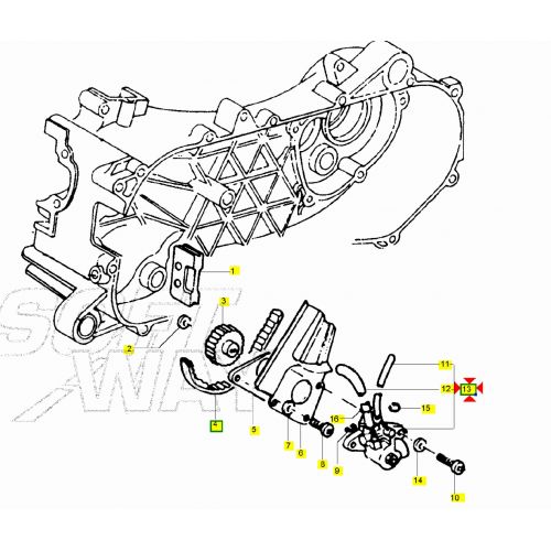 Pompa olio Piaggio NRG Zip Sfera Free...