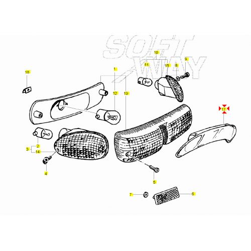 Catadiottro portapacchi Piaggio NRG...