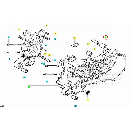 Silent block Piaggio Hexagon Aprilia...