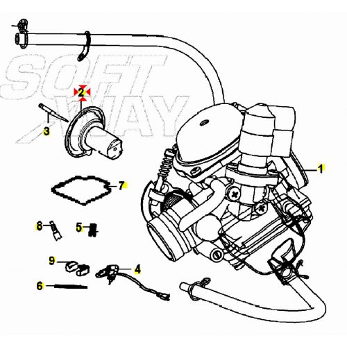 Menbrana carburatore Keeway Outlook...