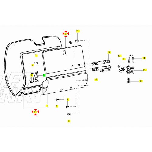 Sportello bauletto anteriore Vespa PK...