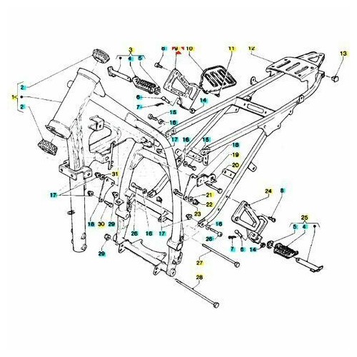 Supporto pedana destra Gilera RC 600...