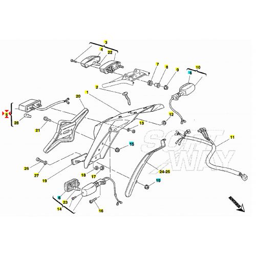 Fanale posteriore luce targa per...